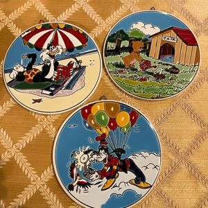 Disney Rare Nassos Rodos ceramic plates